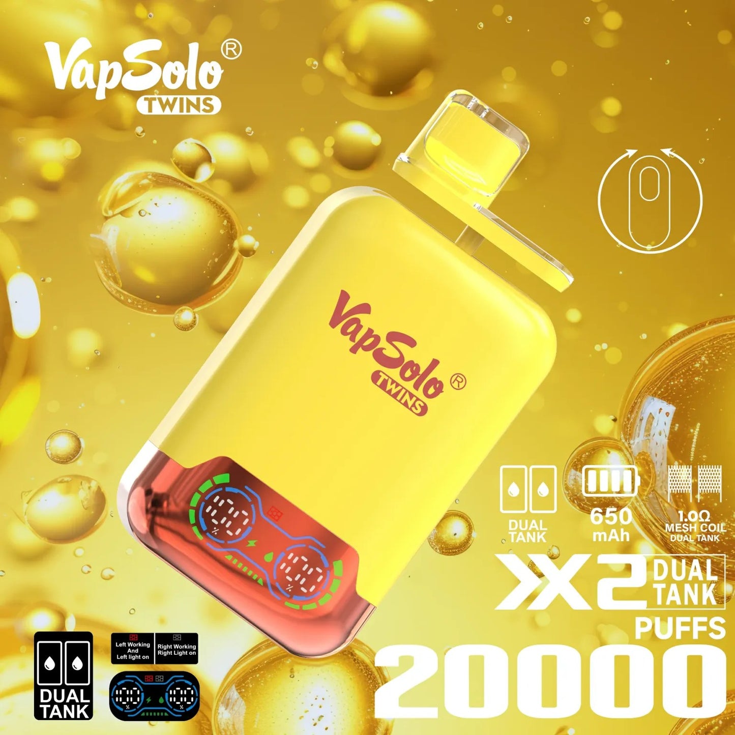 VapSolo Twins 20000 Puffs